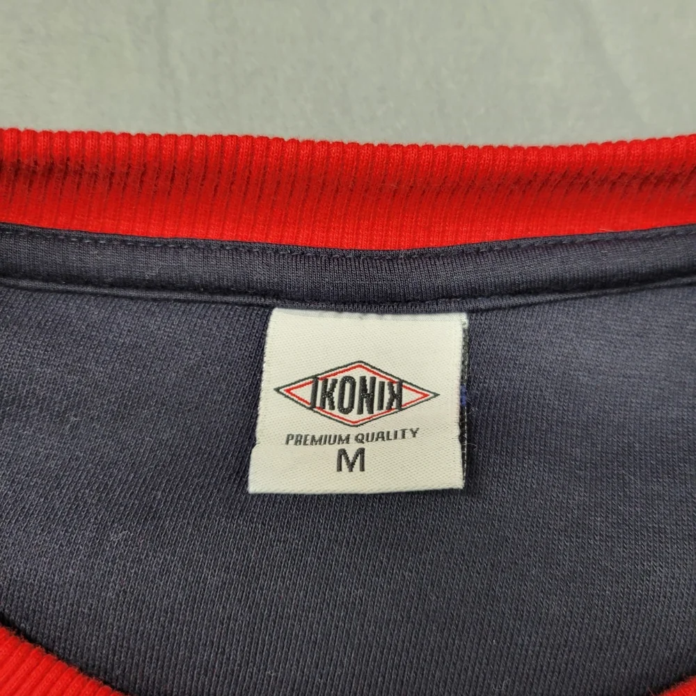 Chamonix Mont-Blanc France Ski Sweatshirt Men Size M Ikonik Crewneck Blue Snow - Picture 3 of 10